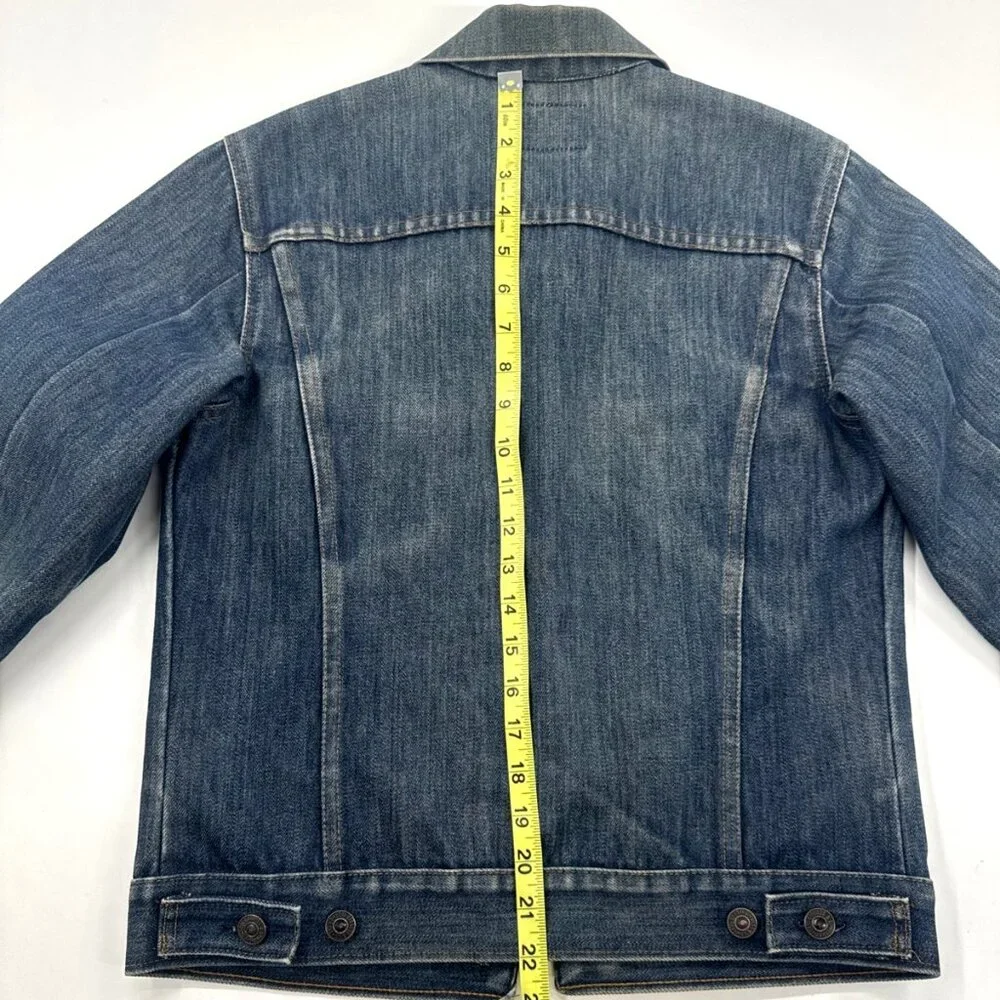 Vintage 70s Levi's Orange Tab Denim Jacket Mens CROP Small Trucker USA Indigo - Picture 13 of 16
